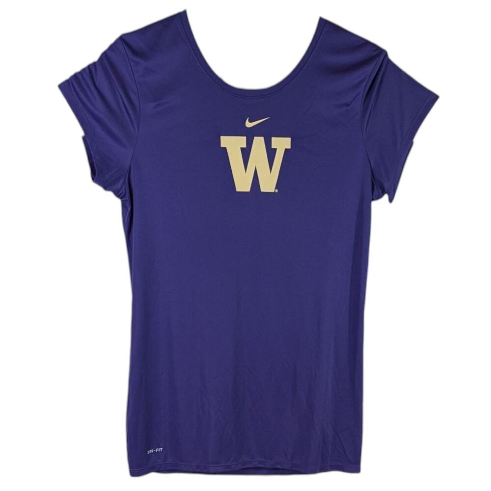 Washington Huskies Shirt Womens Medium Purple Nike Short Sleeve T Shirt Tee